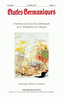 Etudes germaniques, no 02, 2011